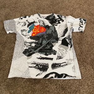 Vintage Free Style Glide All Over Graphic Tee Sz.XL Skater Y2K T-shirt